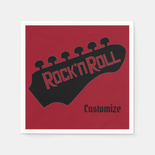 Rock and Roll Guitar Personalisiert Napkins Serviette