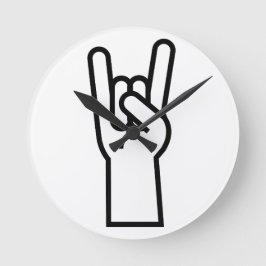 Rock and Roll Hand Runde Wanduhr