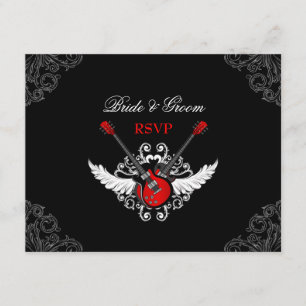 Rock and Roll Hochzeit-Antwortkarte RSVP Karte
