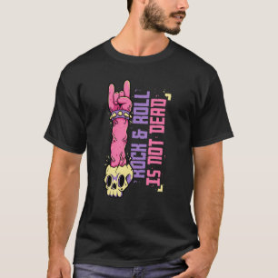 Rock and Roll ist nicht tot Punk Rock Hand Schädel T-Shirt