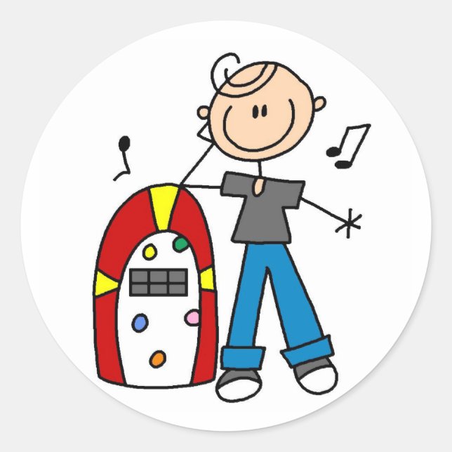 Rock and Roll Juke Box Aufkleber (Vorderseite)