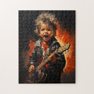 Rock and roll kid puzzle