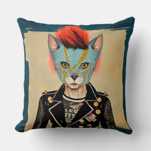 Rock and Roll Kitty Throw Kissen