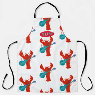Rock and Roll Lobster Guitar Crustacean Muster Schürze