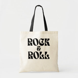 Rock-and-Roll-Musik-Logodesign Tragetasche