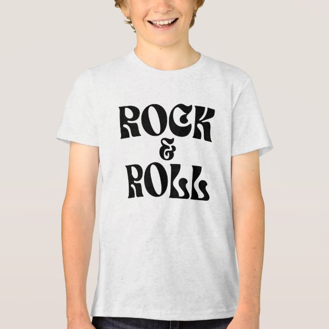 Rock and Roll Musik-Logodesign Tri-Blend Shirt (Vorderseite)