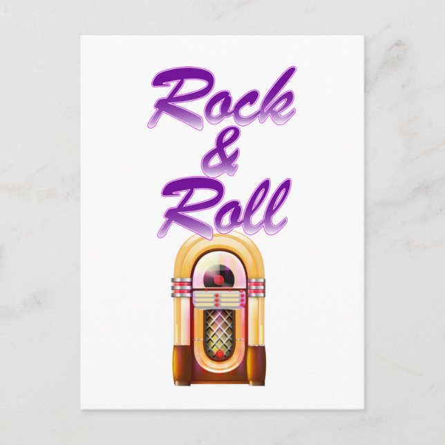 Rock and Roll Musikbox Postkarte (Vorderseite)