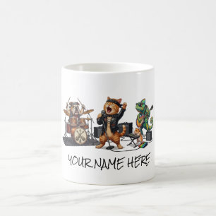 Rock and Roll Pets Band - Lustige Tiere Konzert Kaffeetasse