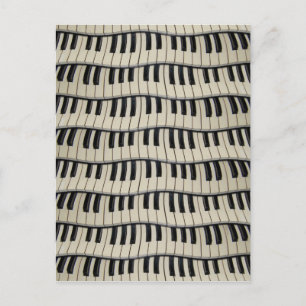 Rock and Roll Piano Keys Postkarte