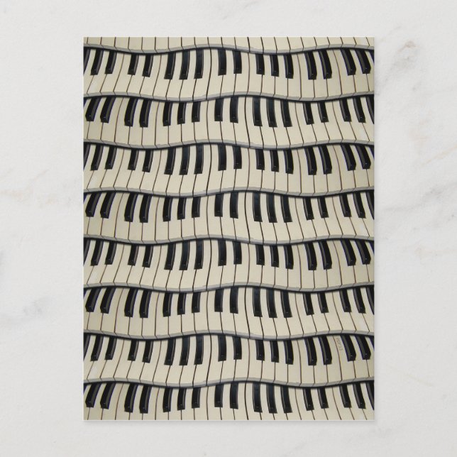 Rock and Roll Piano Keys Postkarte (Vorderseite)