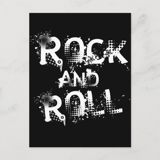 Rock and Roll Postkarte (Vorderseite)