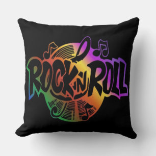 Rock and Roll Rainbow Music Theme Theme Kissen