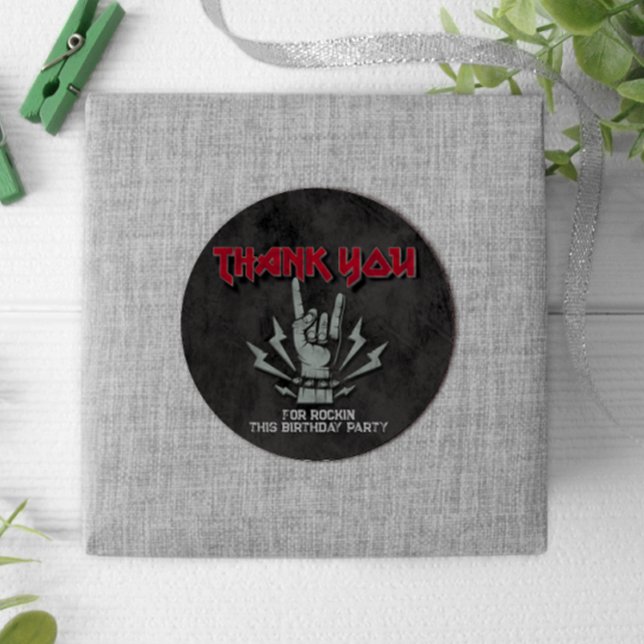 Rock and Roll - Rock Themed Runder Aufkleber (Von Creator hochgeladen)