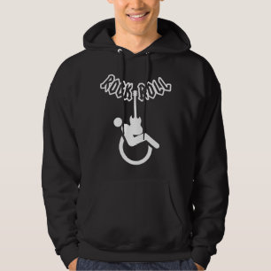 Rock and Roll Rollstuhlfahrer Sensibilisierung für Hoodie