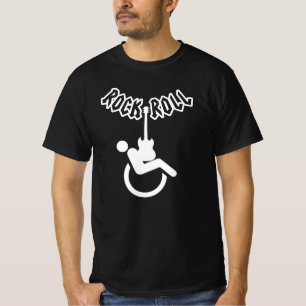 Rock and Roll Rollstuhlfahrer Sensibilisierung für T-Shirt