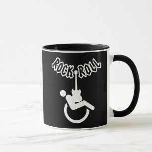 Rock and Roll Rollstuhlfahrer Sensibilisierung für Tasse