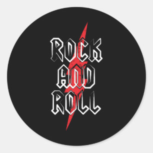 ROCK AND ROLL RUNDER AUFKLEBER