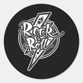 ROCK AND ROLL RUNDER AUFKLEBER