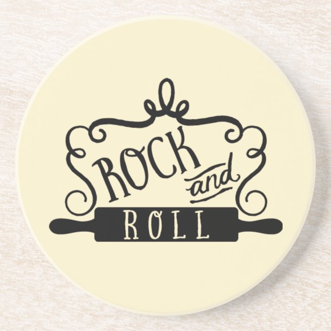 Rock and Roll Sandstein Untersetzer (Vorne)