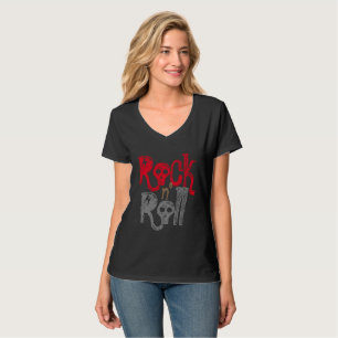 Rock and Roll   Schwarzer Rock'n'Roll T - Shirt De