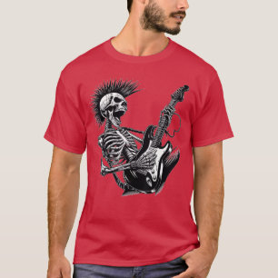 Rock-and-Roll-Skelett spielt Gitarre T-Shirt