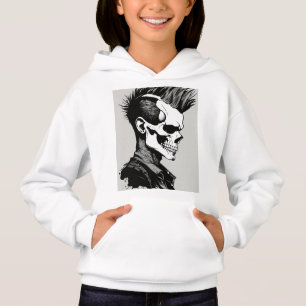 Rock and Roll Skull and Crossbones Band Logo T-Shi Hoodie