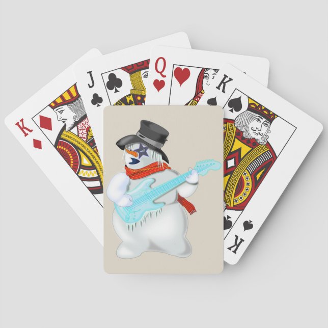 Rock and Roll Snowman Spielkarten (Rückseite)