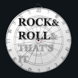 Rock and Roll und das war's Dartscheibe<br><div class="desc">Rock and Roll und das war's. Originelles Design der Textkunst.</div>
