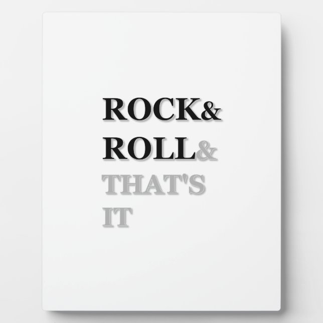 Rock and Roll und das war's Fotoplatte (Vorderseite)