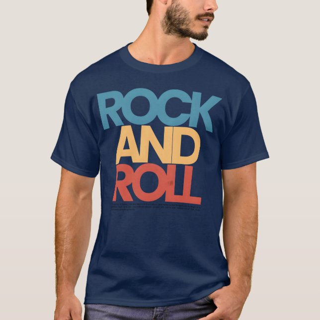 Rock and Roll Vintage lustig T-Shirt (Vorderseite)