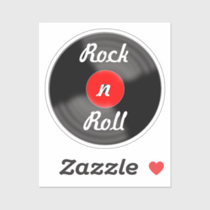 Rock and Roll Vinyl Record Stickers Aufkleber