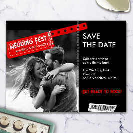 Rock and Roll Wedcket Magnet Save the Date