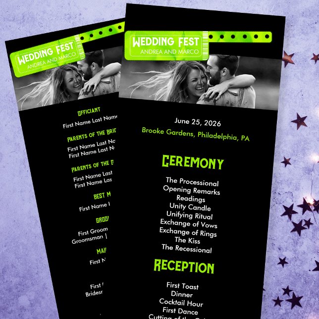 Rock and Roll Wedding Festival Programm (Rock and Roll Wedding Festival Wedding Program)