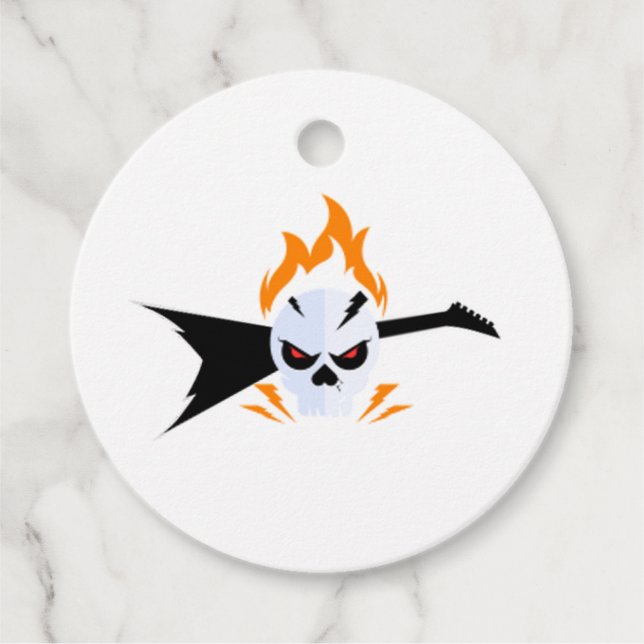 Rock and Roll Wedding Geschenkanhänger (Vorderseite)