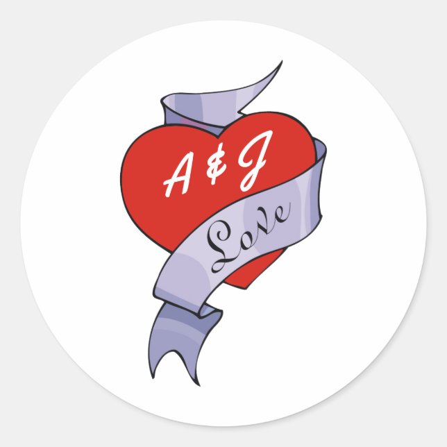 Rock and Roll Wedding Runder Aufkleber (Vorderseite)