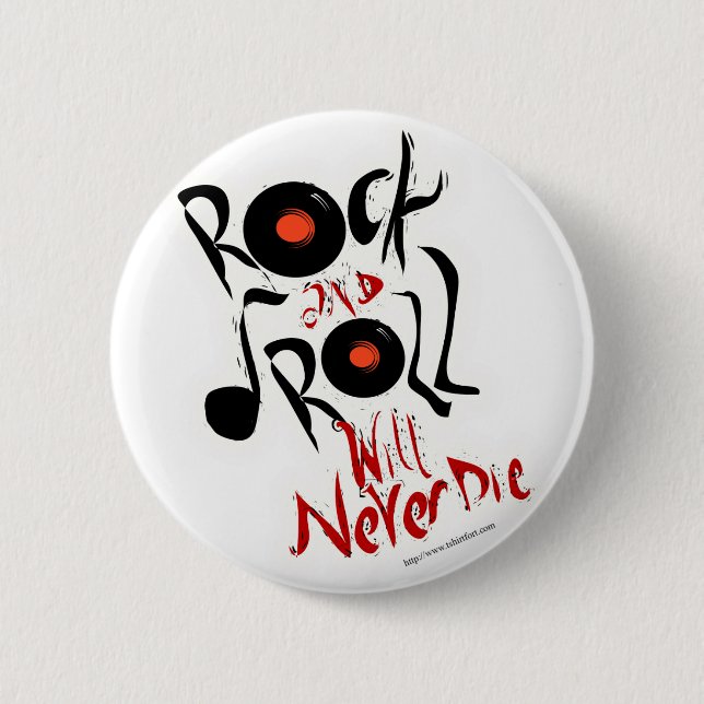 Rock-and-Roll wird die nie! Button (Vorderseite)