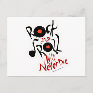 Rock and Roll wird nie die! Postkarte