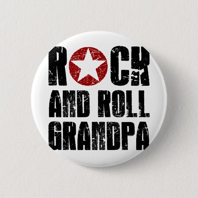 Rock-and-Rollgroßvater Button (Vorderseite)