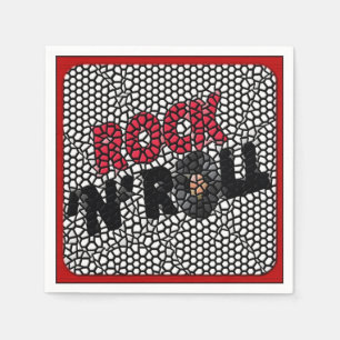 Rock-and-Rollmosaik-Retro Party-Servietten Serviette