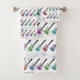 Rock-and-Rollmusik-Tuch-Set Badhandtuch Set