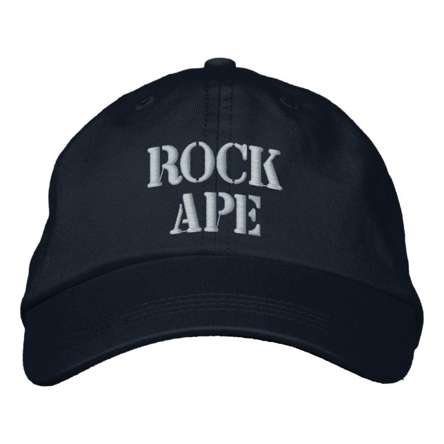 ROCK APE bestickte Baseballkappe (Vorderseite)