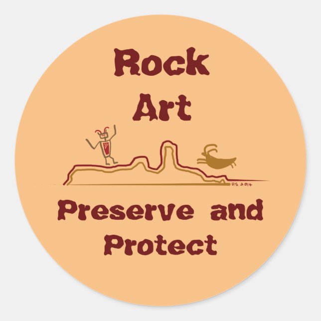 Rock Art bewahrt und schützt Sticker (Vorderseite)