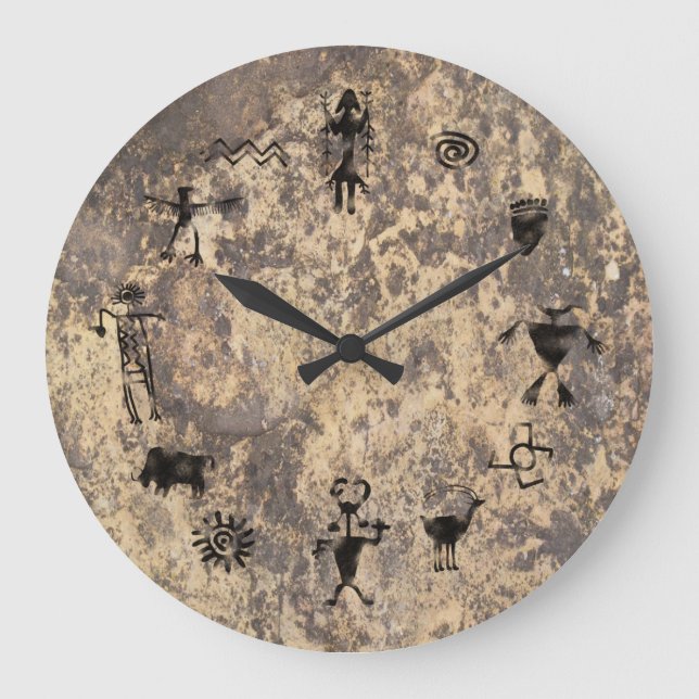 Rock Art Große Wanduhr (Vorderseite)