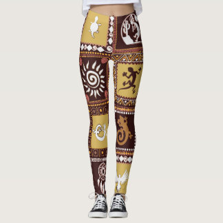 Rock Art Imitation: Vintages Muster. Leggings