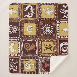 Rock Art Imitation: Vintages Muster. Sherpadecke