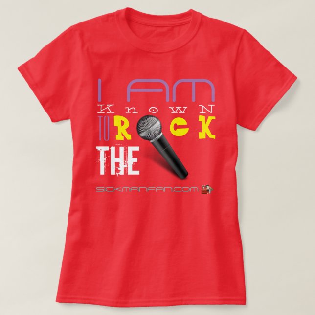 ROCK AUF DEN MIC RED LADIDS T - Shirt (Design vorne)
