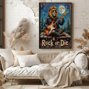 Rock auf der Dachterrasse: Lion's Midnight Blues Poster