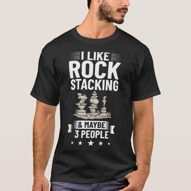 Rock Balancing Stone Stacking Game Art Balancer Pu T-Shirt (Vorderseite)