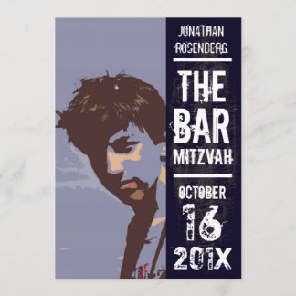 Rock Band Bar Mitzvah Einladung in Schwarz