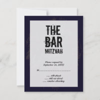 Rock Band Bar Mitzvah Reply Card